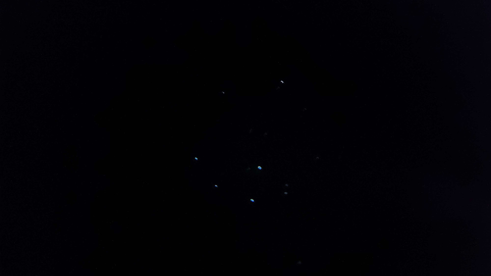 A grainy picture of the Pleiades